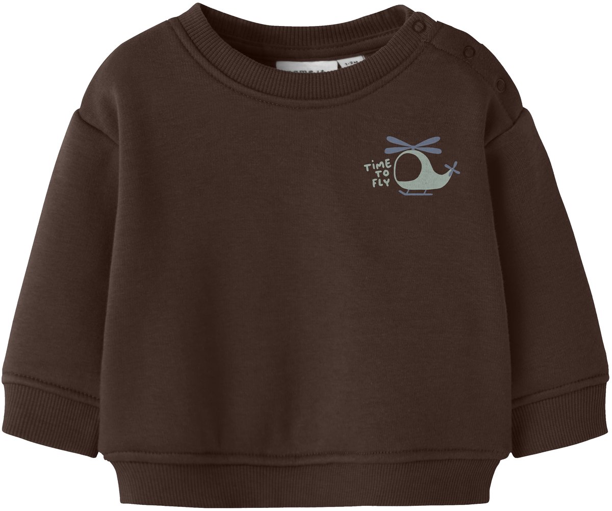 NAME IT - NBMPOREGON LS SWEAT BOX BRU - Baby - Vesten