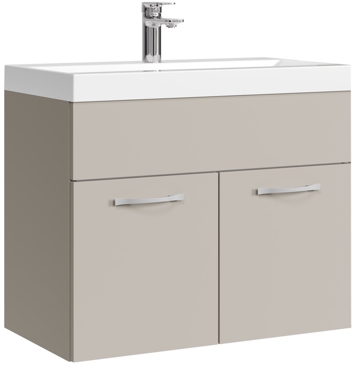 Wastafelkast Adam 60cm - eiken met zwart