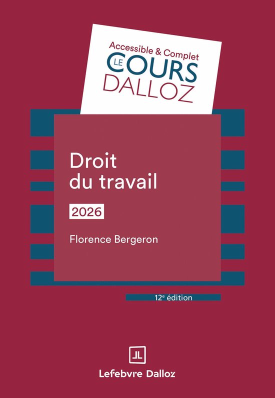 Cours - Droit du travail 2026 12ed - cover