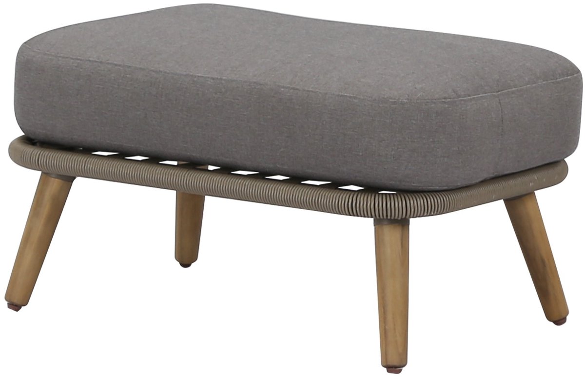 AVH-Collectie Volterra voetenbank licht bruin wicker Bruin / Terre, Taupe