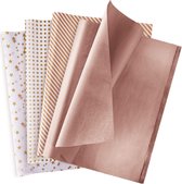 Tissue Paper - 120 Sheets Metallic Rose Gold - Gift Wrapping Paper voor Bruiloft, Verjaardag, Kerst, Feest (50 x 35 cm)