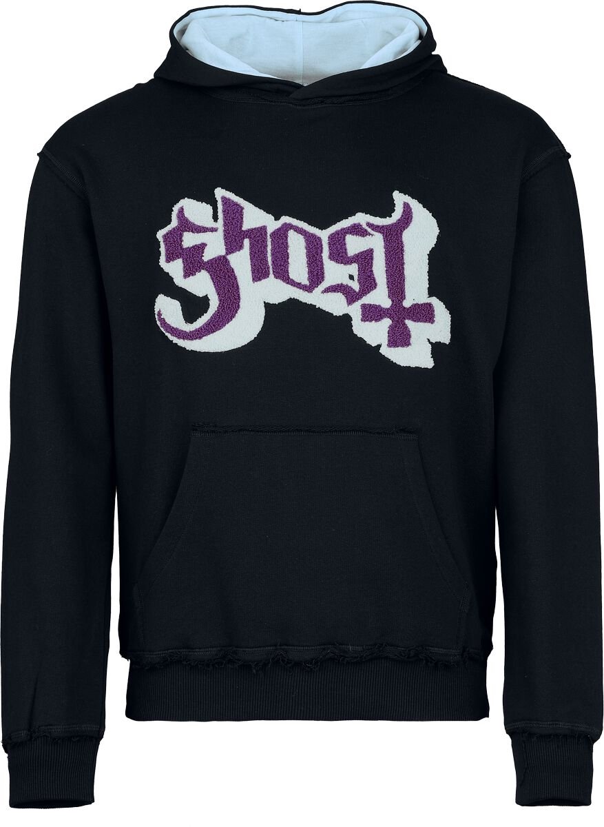 Ghost Logo Heren Trui met capuchon - zwart/blauw - XXL