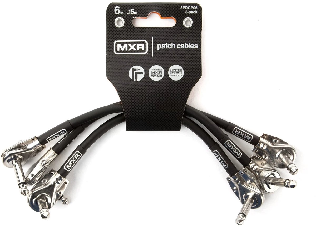 MXR 3PDCP06 Kabel Stekker Elleboog, Zwart, 15cm