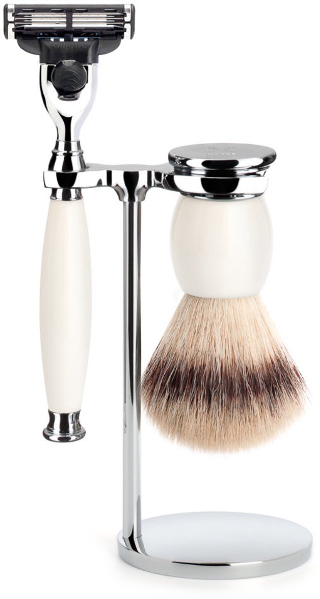 MÜHLE -Scheerset 3-delig Sophist - Porselein Mach3