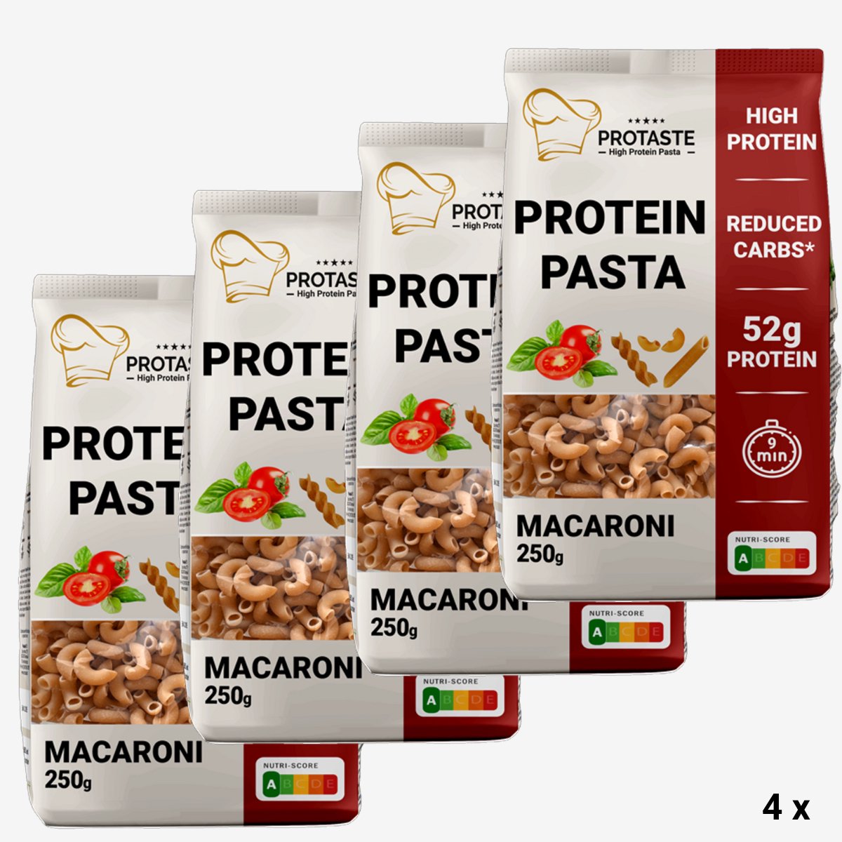 Protaste - Eiwitrijke Pasta - Macaroni - 4 x 250g