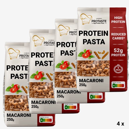 Protaste - Eiwitrijke Pasta - Macaroni - 4 x 250g