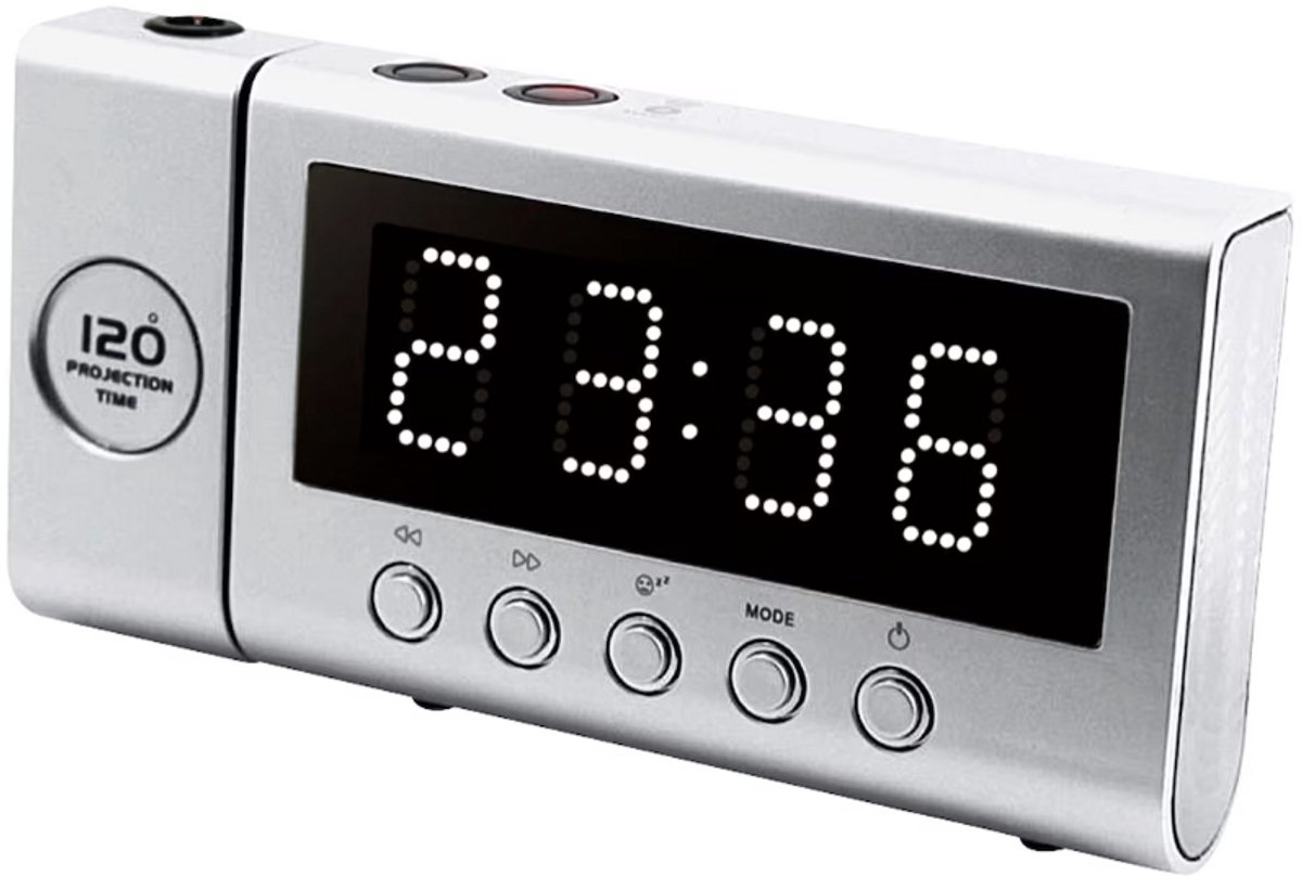 Soundmaster FUR6100SI - Radiogestuurde wekkerradio met projectie