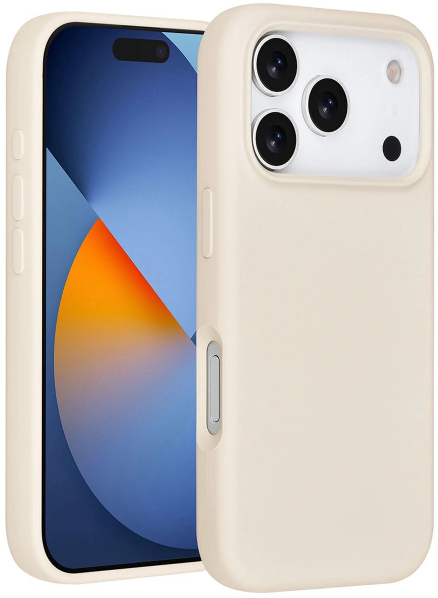 Backcover - Premium Liquid Silicone Soft Hoesje - Geschikt voor: iPhone 17 Pro Max - Grijs