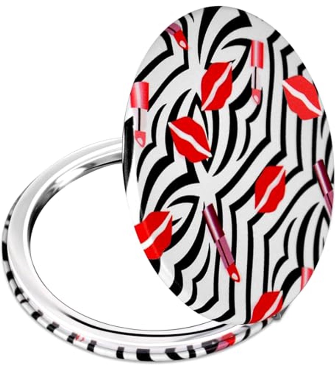 Compacte Vouw Spiegeltje voor Dames en Meisjes - Handheld Cosmetische Reisspiegel
