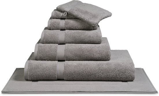 Vandijkck: 3 stuks douchelakens 68x127cm RANGER TOWELS | Staalgrijs