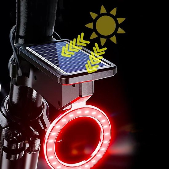 Oplaadbaar LED Fiets Achterlicht - Waterdicht, Veilig en Duurzaam Hartvormig Ontwerp — afbeelding 5