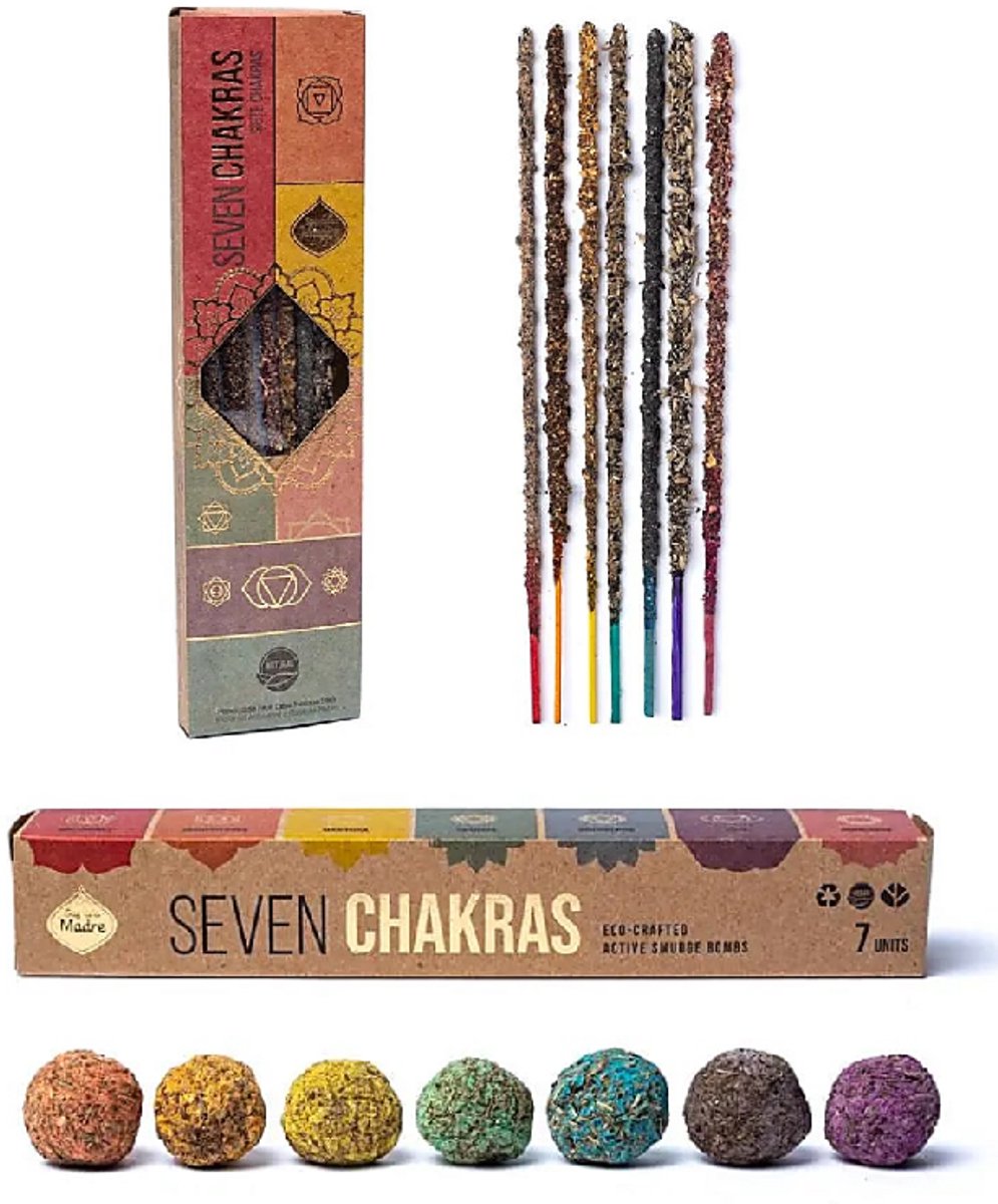 Sagrada Madre 7 Chakra Wierook en Smudge set