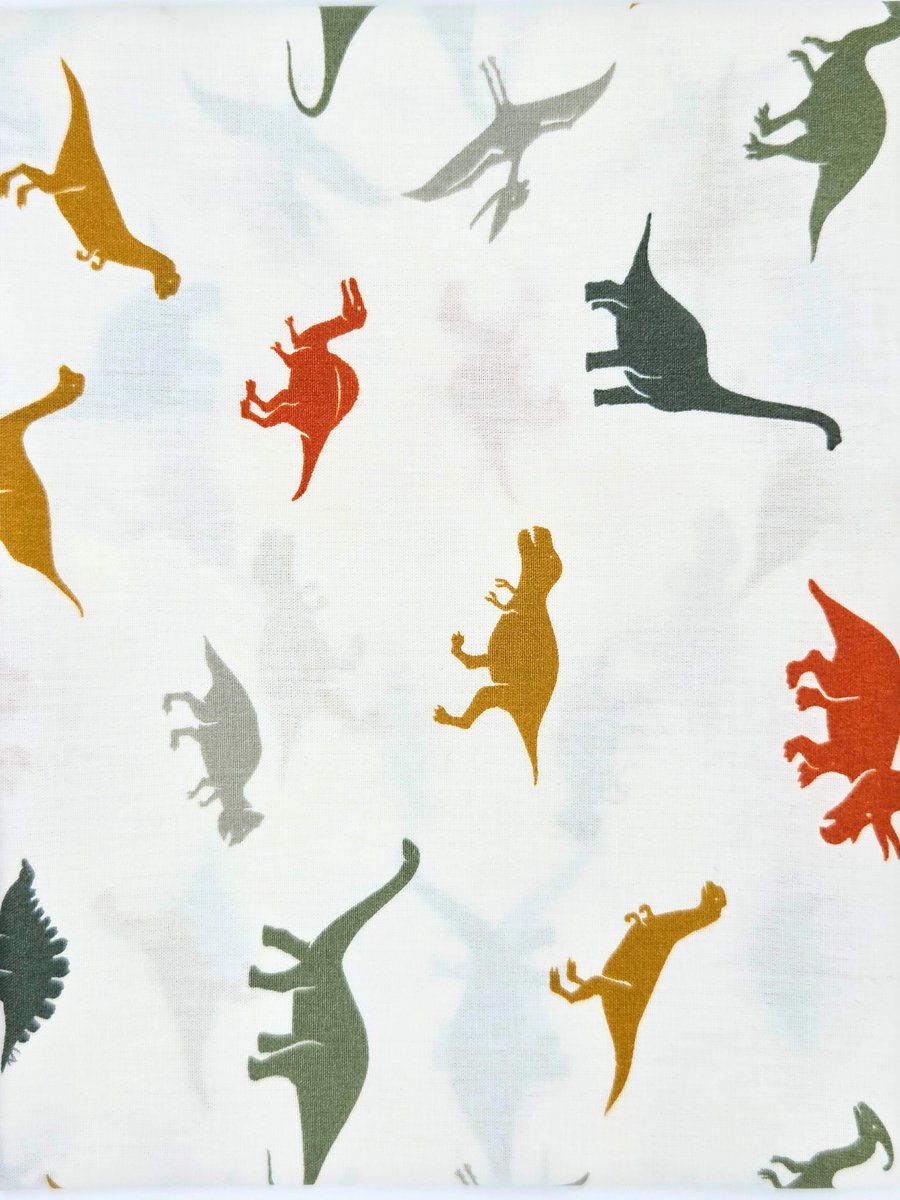Giftwrappies Furushiki - set van 2 doeken – dino's - herbruikbare cadeauverpakking - 30x30 en 50x50 cm - duurzaam - alternatief voor cadeaupapier