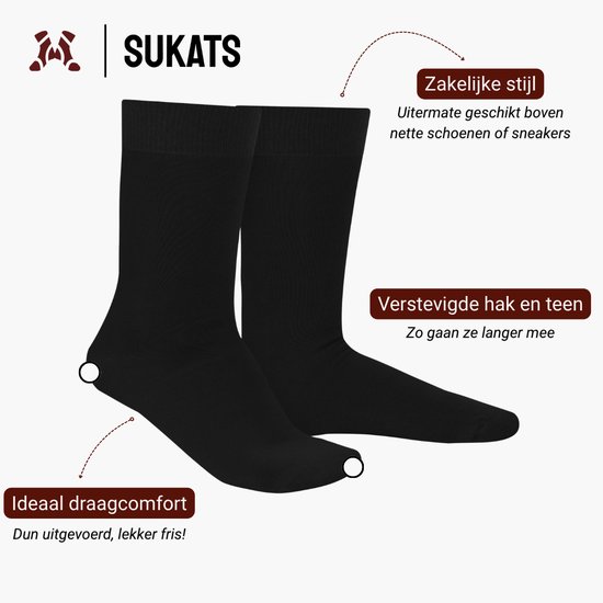 Zwarte sokken met versterkte hak en teen voor duurzaamheid, zakelijke stijl ideaal voor schoenen.