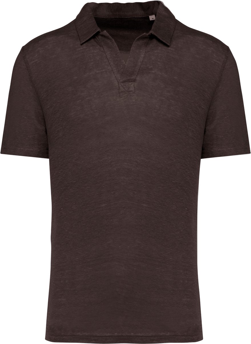 Spasso Linnen herenpolo SP220 - Stone Grey - L