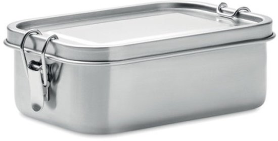 Boîte à déjeuner 800 ml en acier inoxydable Boîte à pain Take a Break - avec séparateur - Acier inoxydable - Boîte à pain avec compartiments amovibles - Boîte à bento - Récipient thermique pour boîte à déjeuner