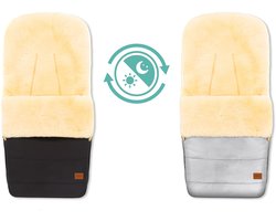 Winter Voetenzak Kinderwagen & Buggy - Reflecterend - Teddyvoering - Waterafstotend & Winddicht - Lamsvacht Medicinaal Gelooid - Fillikid