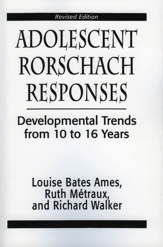 Adolescent Rorschach Responses - cover