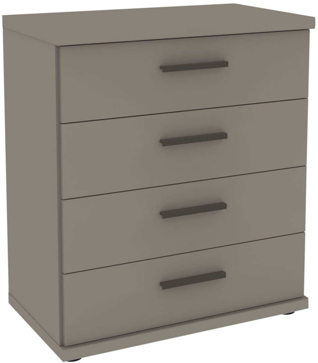B Bright Commode Chateau met 4 laden - 47 x 86 x 42 cm - kiezelgrijs