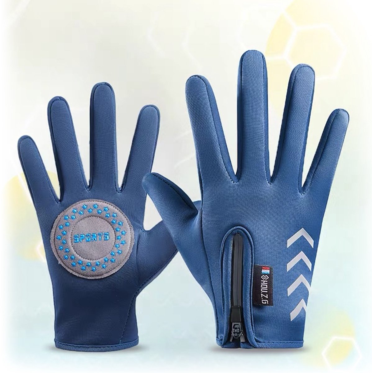 Kinder Fietshandschoenen Winter - Maat L - 8-13 Jaar - Waterafstotend, Reflecterend & Antislip - Blauw
