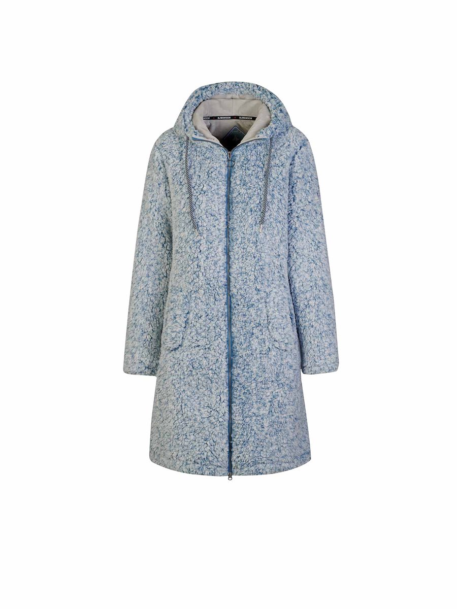 BJØRNSON Ona Parka Sherpa Fleece Vest Dames Tussenjas Blauwgrijs