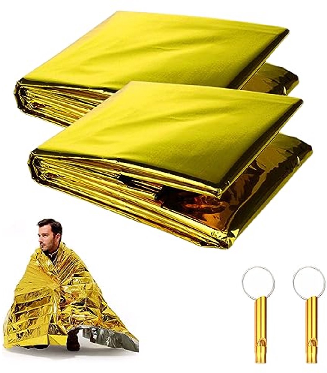 Thermische Nooddeken Extra Groot 210x160cm - Waterdicht en Winddicht