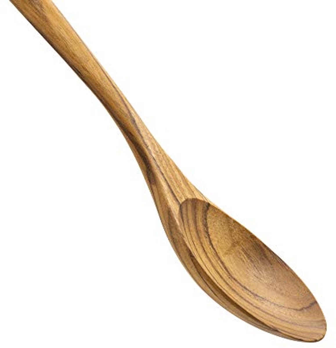 Teak Kooklepel 13,5 inch - Handgemaakte Houten Menglepel voor Koken
