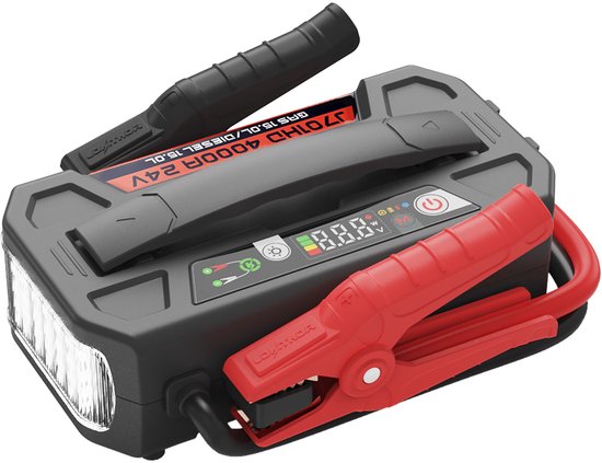 Lokithor Jumpstarter J701HD - 24 V - 4 000 A - Batterie externe - Lampe torche LED- Boîtier robuste - Étanchéité IP65 - Technologie Connect Max - Série Heavy Duty