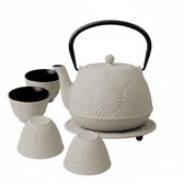 Gietijzeren theepot met kopjes en onderzetter KOGA, 1200 ml