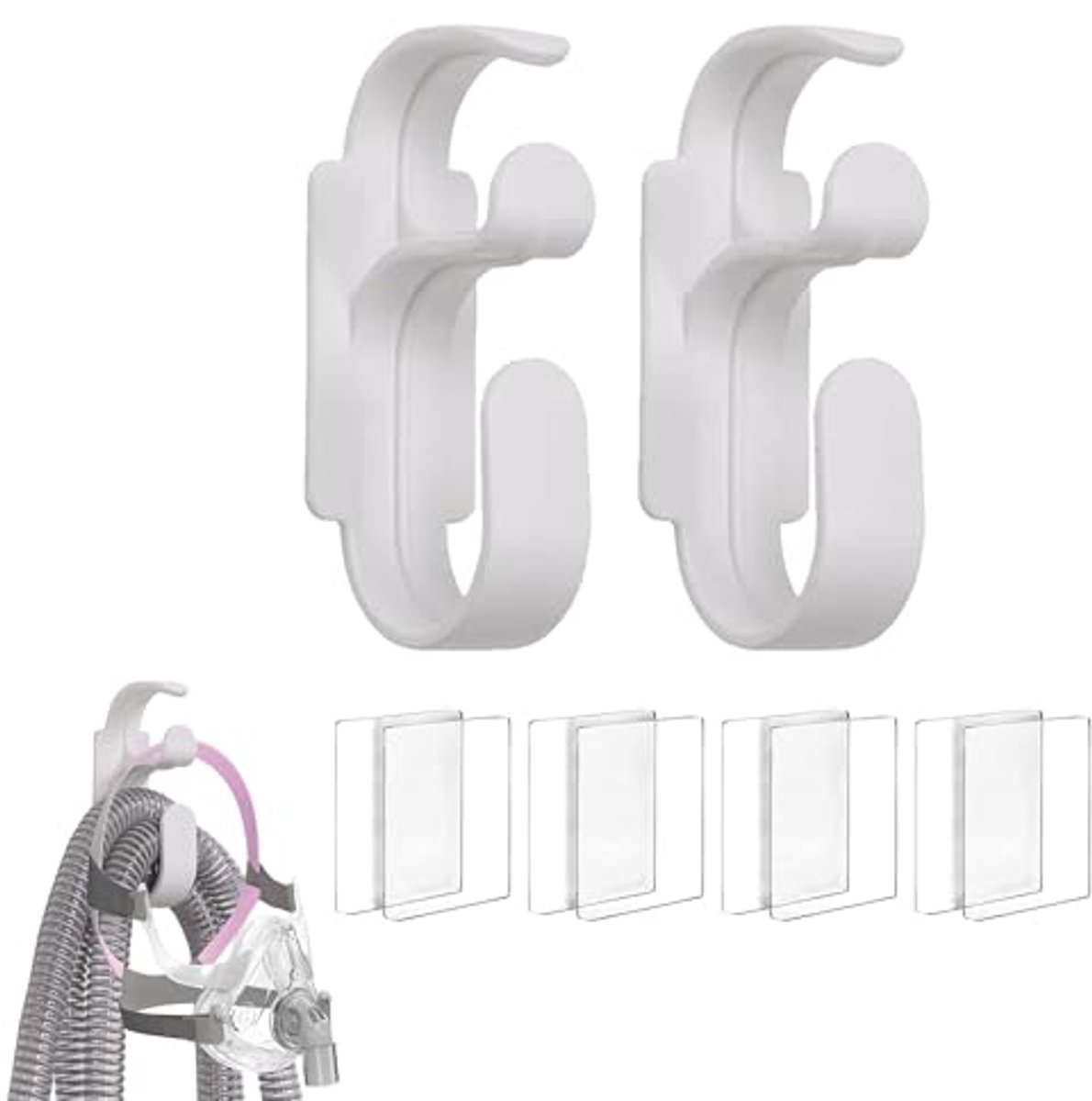 Wandslanghouder voor CPAP-masker en buis - 2 stuks voor betere slaapkwaliteit
