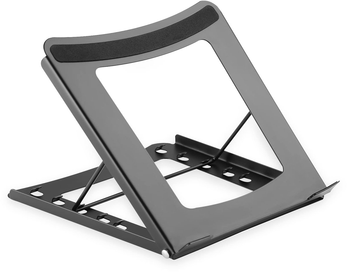 Ibenzoa® Verstelbare laptopstandaard met 5 standen voor optimaal comfort en ventilatie