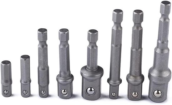 8Stk Gewindebohrer Adapter, M4-M16 1/4 Zoll,Sechskantschaft Maschinengewindebohrer Vierkant Treiber Adapter Für Bohrmaschine