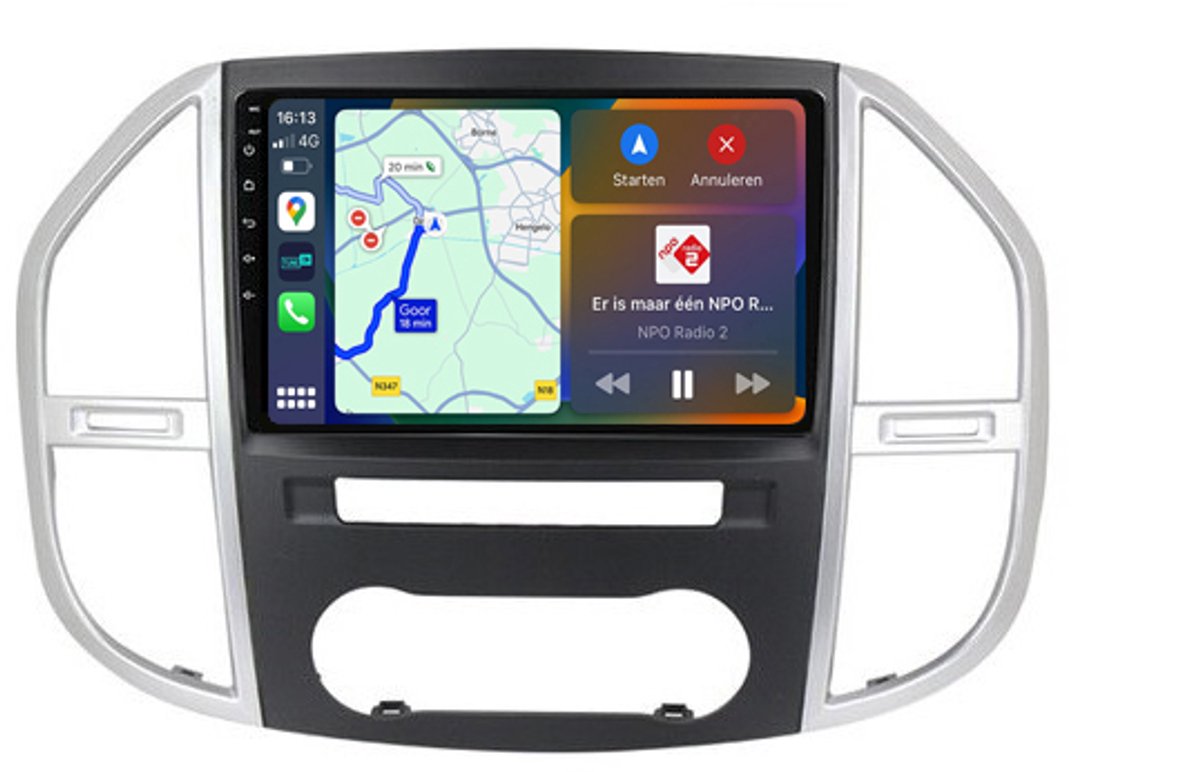 BG4U - Android navigatie radio geschikt voor Mercedes Vito 2014-2020 W447 met Apple Carplay en Android Auto