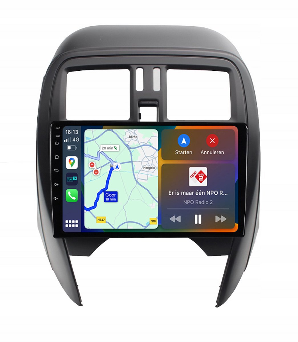 BG4U - Android navigatie radio geschikt voor Nissan Micra 2014-2017 met Apple Carplay en Android Auto