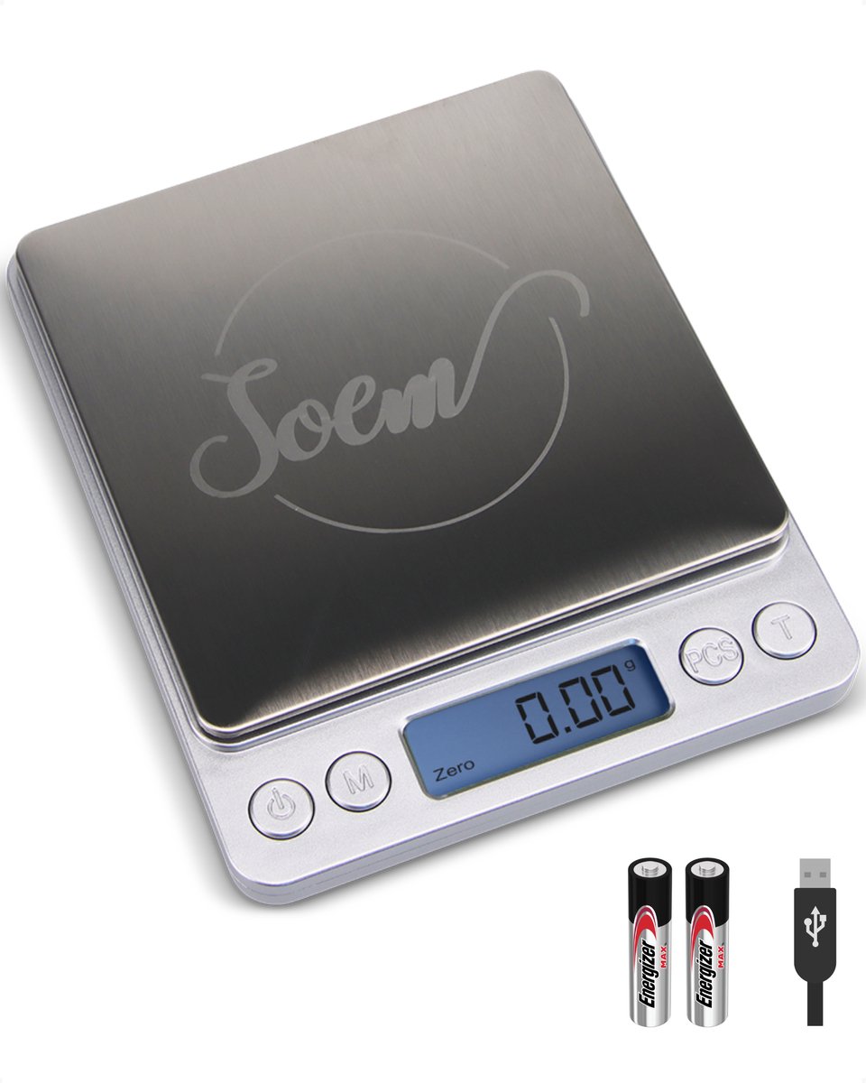 SOEM® Precisie met Kom – Digitale Keukenweegschaal