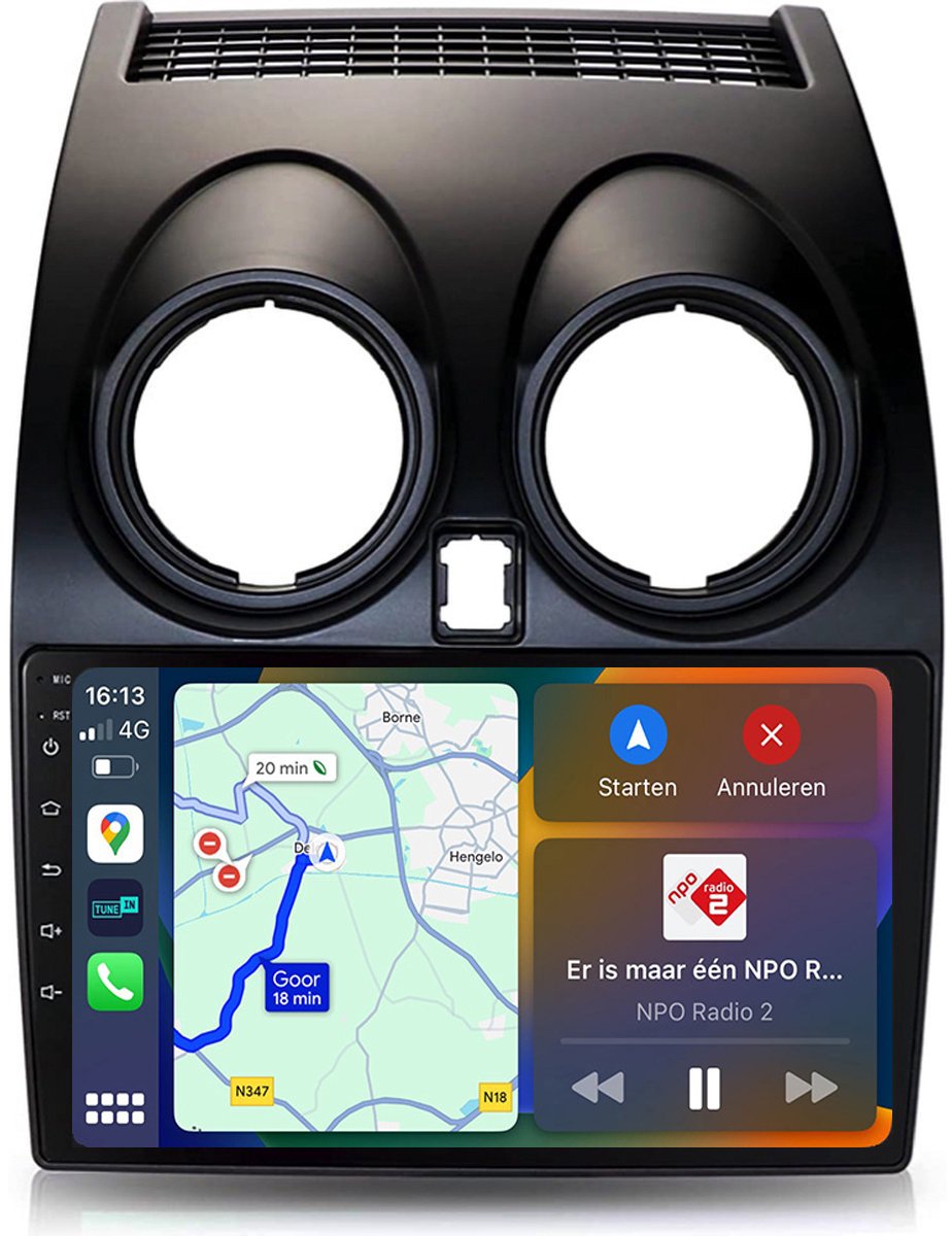 BG4U - Android Navigatie Radio geschikt voor Nissan Qashqai 2007-2013 met Apple Carplay en Android Auto