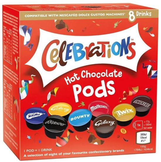 Celebrations Dolce Gusto 40 dosettes par paquet