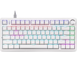 EPOMAKER x AULA F75 - Wit - Mechanisch Toetsenbord - Wired - RGB - 75% - QWERTY - Gaming Keyboard - Red Switch