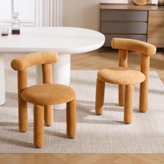 VONLUCE Vintage eetkamerstoelen - Set van 4 Frans landelijk