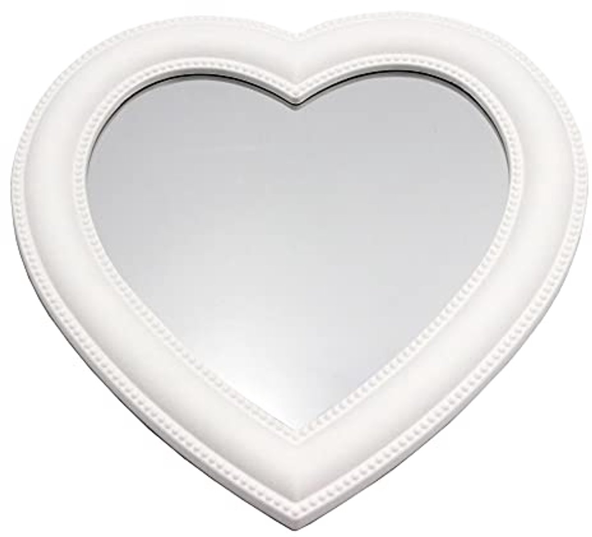 Hart make-up spiegel 27 x 27 cm voor wand en bureau in wit