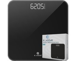e.volve Weegschaal Personenweegschaal Digitaal - Incl. Batterijen - Digitale Weegschaal
