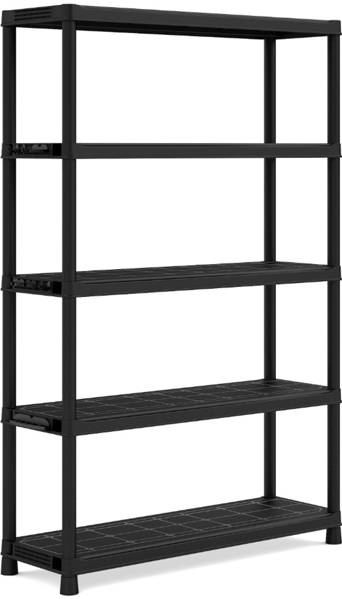 Keter Kunststof Stellingkast - Opbergrek - 120x40x187cm - zwart