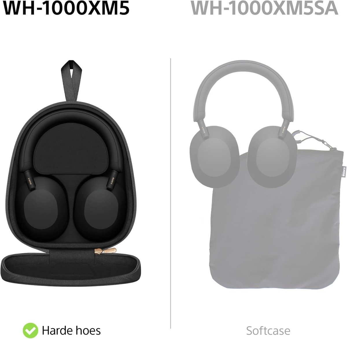 Sony WH-1000XM5 Draadloze Koptelefoon Noise Cancelling Zwart - afbeelding 2