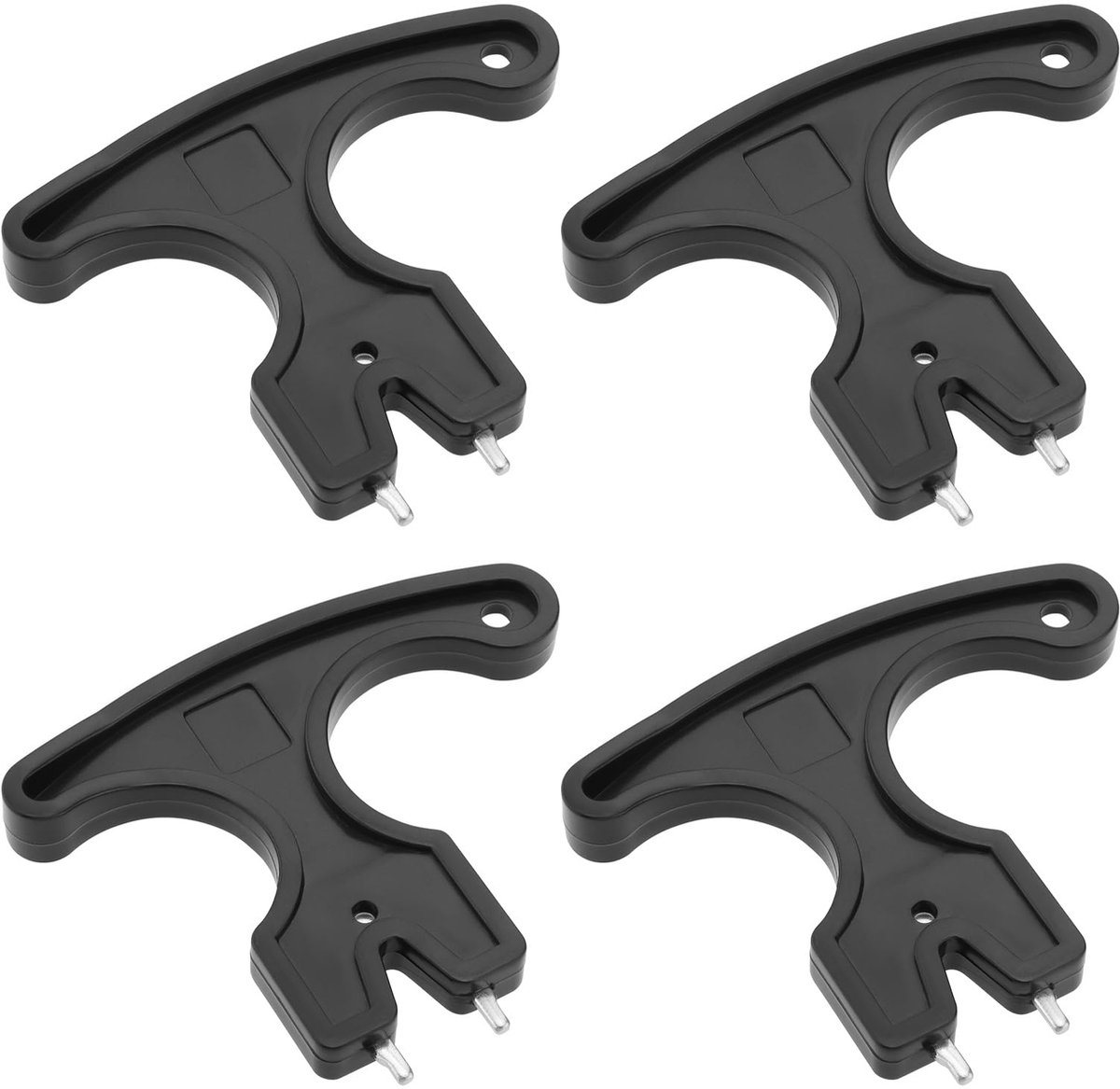 4Pcs Zwarte Golfschoenen Spikes Snelle Verwijdering Universele Tool Twee Pin Golfschoenen Spike Wrench Handheld Spikes Wrench Voor Cricket Schoen Golfschoenen