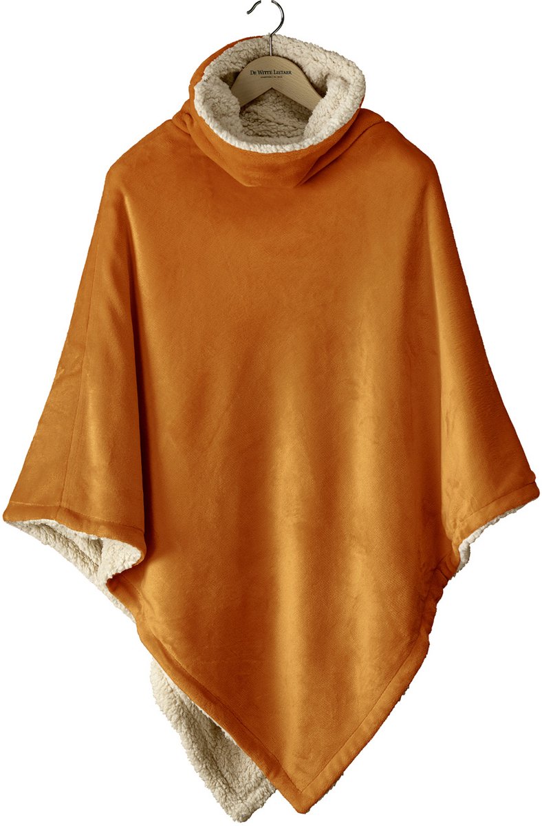 De Witte Lietaer Teddy Fleece Poncho Ganges Copper