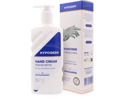 Hypogeen Handcrème - Voor droge handen en gevoelige huid - Snel absorberend, hydraterend en voedend - Beschermt tegen uitdroging, psoriasis en eczeem - Vrij van parfum en kleurstoffen - Met squalaan & melkzuur - Hypoallergeen, pH-neutraal - 300 ml