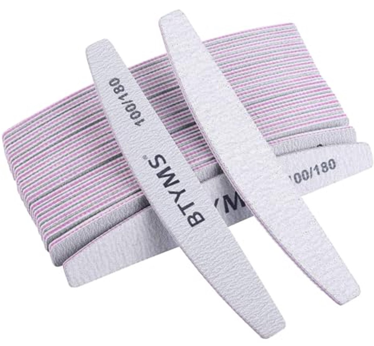25 Stuks Dubbelzijdige Nagelvijlen 100/180 Grit - Ideaal voor Manicure en Pedicure
