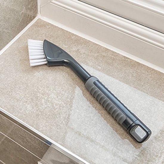 Tegel Grout Reinigingsborstel met ComfiGrip Handvat - Metallic Grafiet 27 cm van Merkloos	 — afbeelding 5
