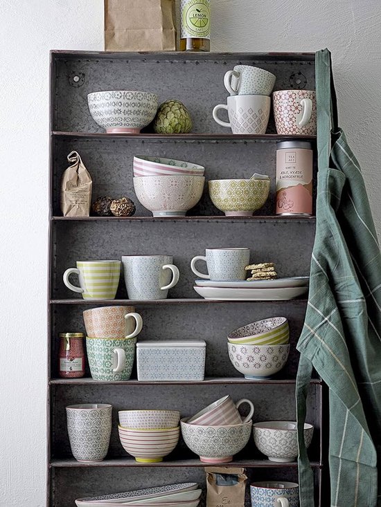 Bloomingville Mug Cécile, pink grey, ceramic, set of 3