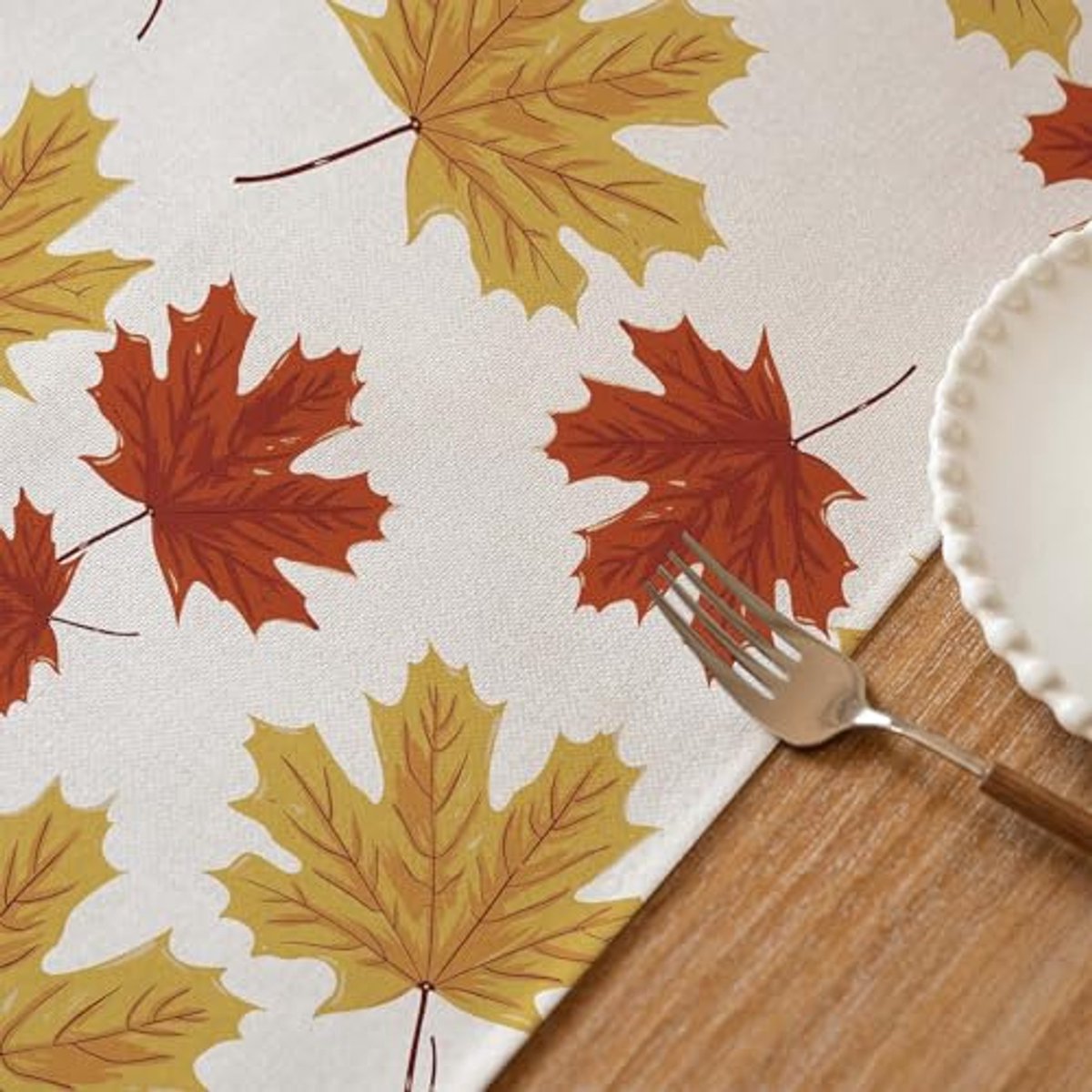Tafelloper Herfst Kleuren Bladeren Moderne Tafeldecoratie Landelijke Stijl 33 x 183 cm